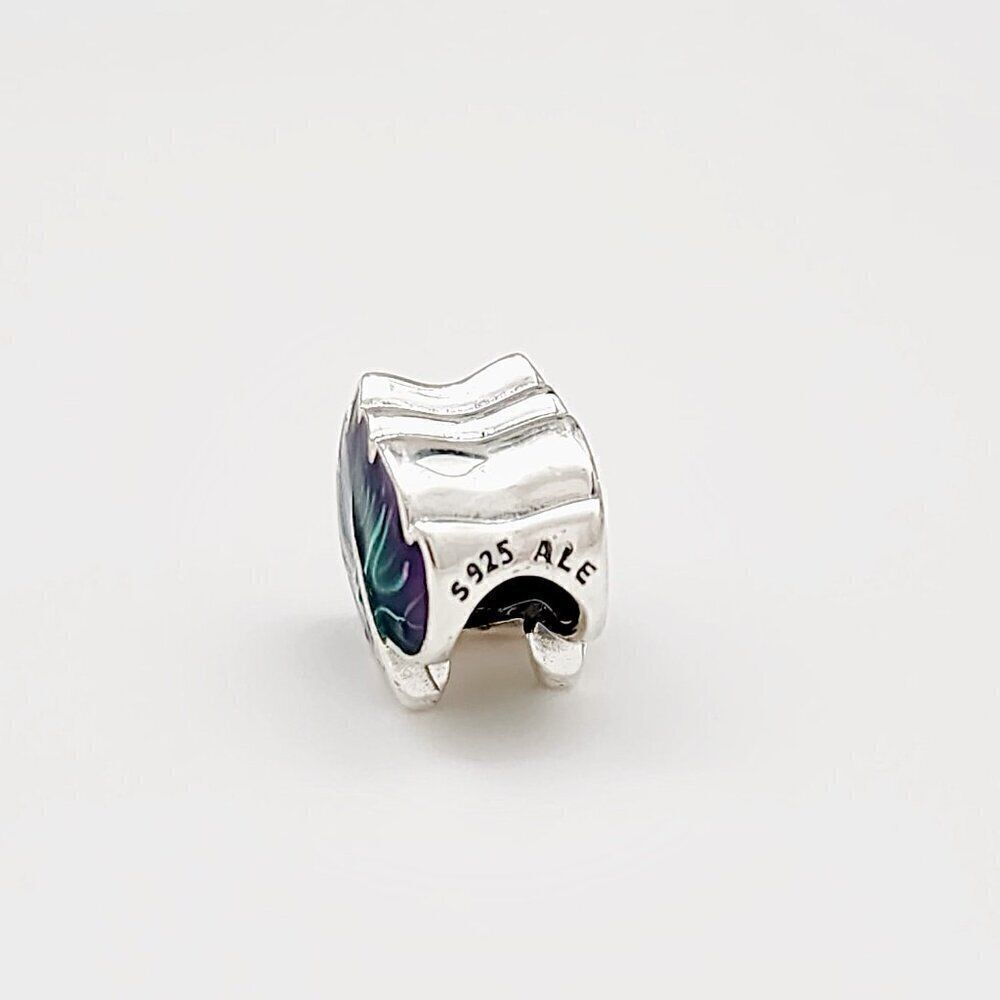 Pandora Purple & Green Leaf Enamel Charm - Picture 2 of 5